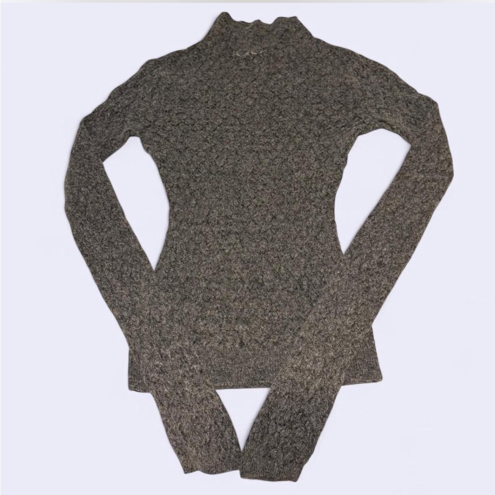 Abercrombie & Fitch Merino Wool Mock Neck Knit Top – XS